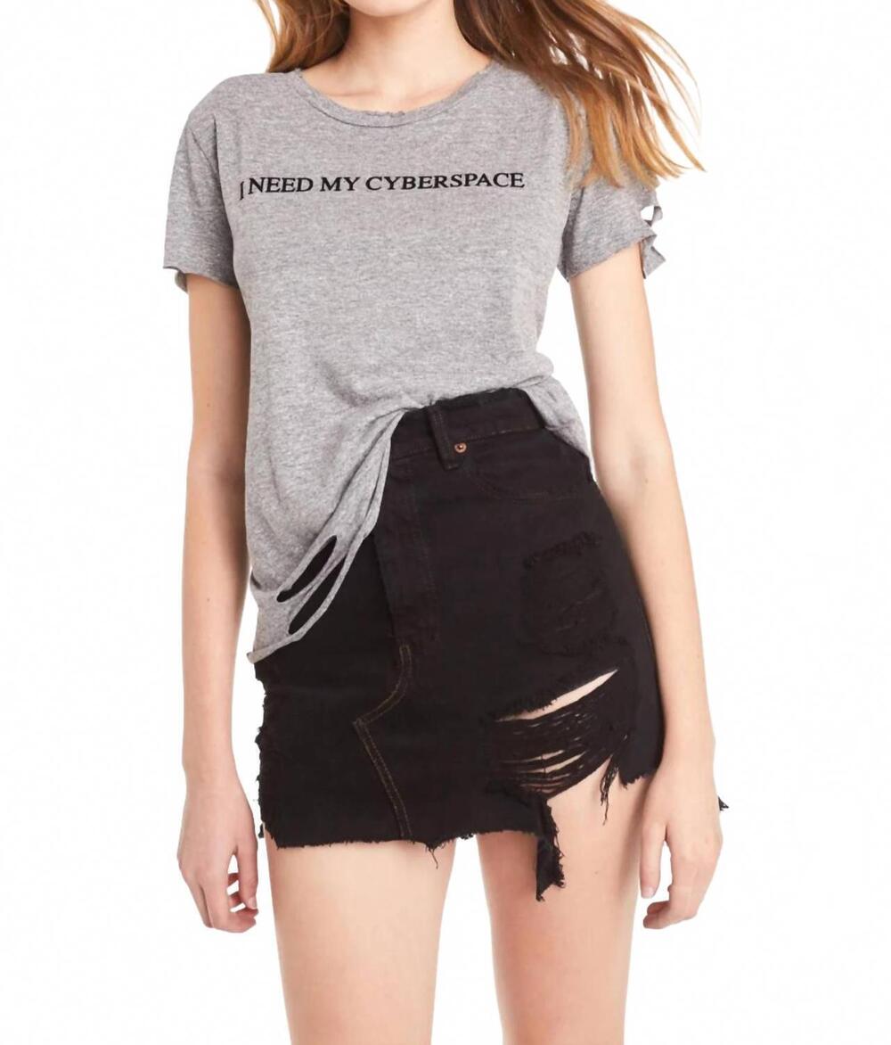NEW WILDFOX 'i need my cyberspace' crew tee in heather